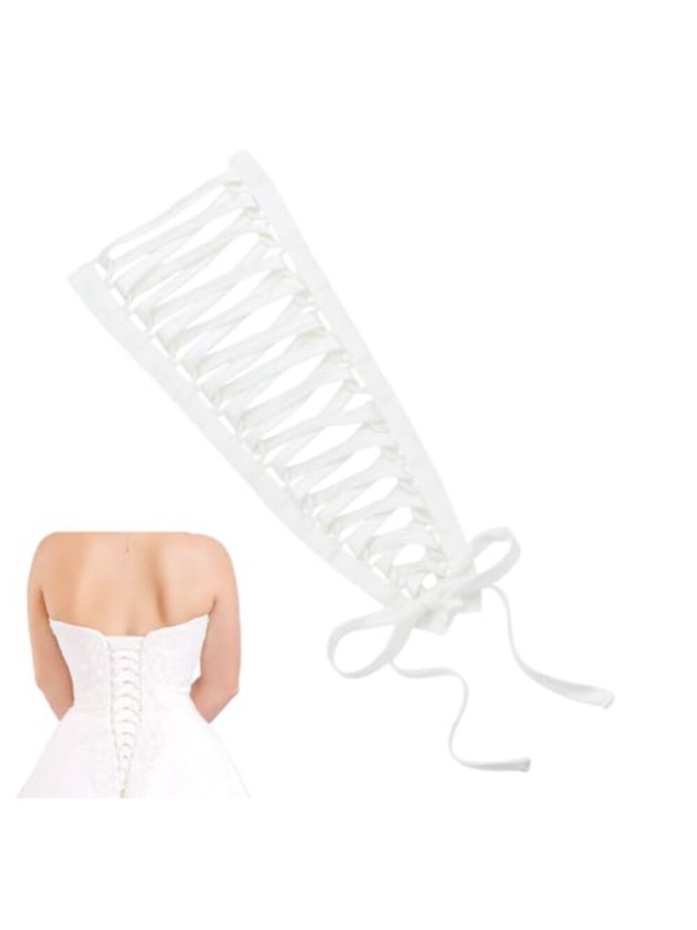 Corset Back Kit Lace Up Ribbon for Wedding Dress, 176 inch, White